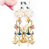 Sailor Repurposed Vintage Earrings