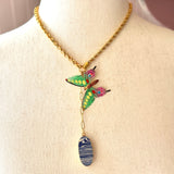 Whimsical Butterfly Charm Y Necklace