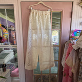 Boho Lace Side Split Lounge Pants/ Beach Cover Up