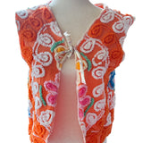 Boho Floral Chenille Vest