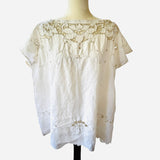 Embroidered Boho Cap Sleeve Blouse