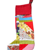 Repurposed Vintage Quilt Patchwork Stocking