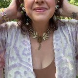 Whimsical Antique Cameo Statement Necklace