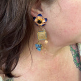 French Floral Romantic Dangle Earrings