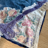 One of a Kind Vintage Patchwork Bandana Scarf | Shabby Chic Head Scarf | Upcycled Boho Neckerchief