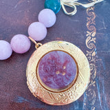 Locket Charm Bracelet with Gemstones