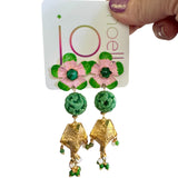 Floral Whimsical Dangle Earrings