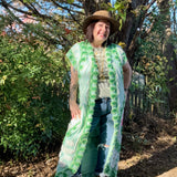 Boho Floral Chenille Kimono Duster