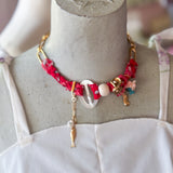 Bandana Charm Necklace/Wrap Bracelet One of a Kind