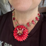 Americana Repurposed Vintage Statement Necklace