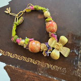 Boho Bandana Charm Bracelet One of a Kind