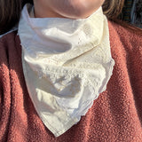 One of a Kind Vintage Patchwork Bandana Scarf | Shabby Chic Head Scarf | Upcycled Boho Neckerchief