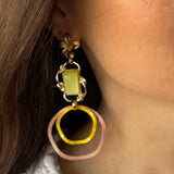 Pastel Whimsical Hoop Earrings