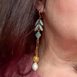 Asymmetrical Reworked Vintage Dangle Earrings