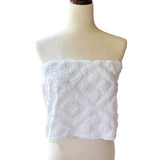 Boho Romantic White Strapless Top Crop Top