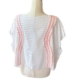 Bow Peasant Blouse, Short Sleeved Boxy Top