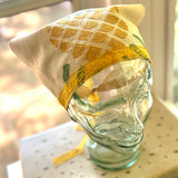Boho Head Scarf, Cottage Core Head Scarf, Upcycled Boho Neckerchief
