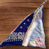 Western Boho Repurposed Shabby Chic Vintage Bandana Head Scarf