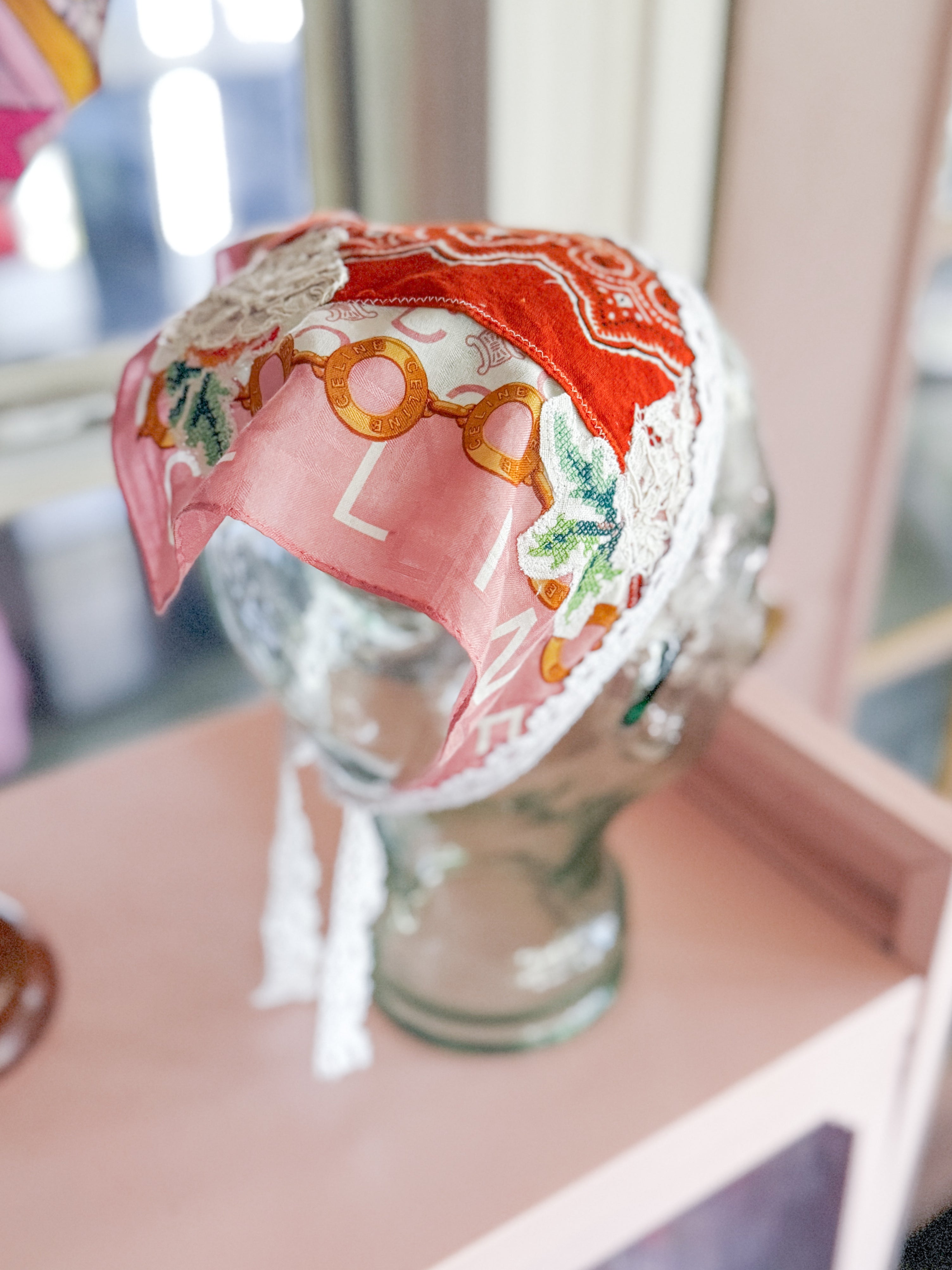 Sustainable Boho Repurposed Vintage Bandana Head Scarf