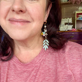 Asymmetrical Reworked Vintage Dangle Earrings