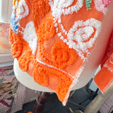 Boho Floral Chenille Vest