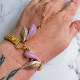 Vintage Watch Band Hand Chain Bracelet – Unique Upcycled Jewelry for Boho Style