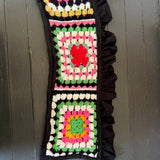Granny Square Blanket Scarf Collar, Blanket Shawl