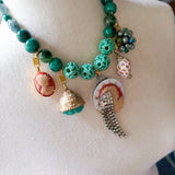Colorful Eclectic Statement Cameo Necklace