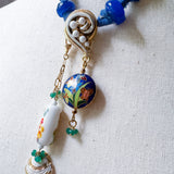 OOAK Boho Bandana Charm Necklace