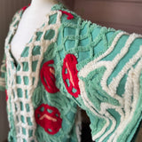 Boho Peacock Chenille Kimono Duster