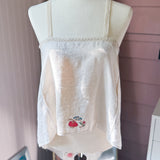 Linen Handkerchief Hem Cross Back Tank