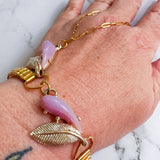 Vintage Watch Band Hand Chain Bracelet – Unique Upcycled Jewelry for Boho Style