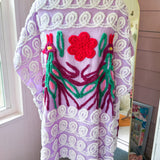 Boho Purple Peacock Chenille Boho Tunic
