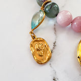 Locket Charm Bracelet with Gemstones