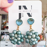 Repurposed Vintage Gemstone Dangle Earrings