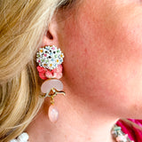 Pinky Repurposed Vintage Earrings