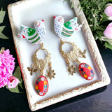 Hatchling Repurposed Vintage Earrings