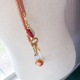 OOAK Bolo Flower Charm Necklace