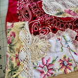 One of a Kind Vintage Patchwork Bandana Scarf | Shabby Chic Head Scarf | Upcycled Boho Neckerchief