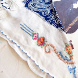 Western Boho Repurposed Shabby Chic Vintage Bandana Head Scarf
