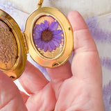 Colorful Eclectic Gemstone Cameo Locket Necklace