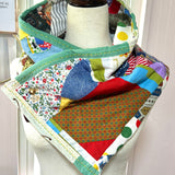 ‘60’s Fabric Patchwork Snap Front Scarf