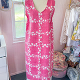 Floral Tank Dress, Up-cycled Tablecloth Maxi Dress