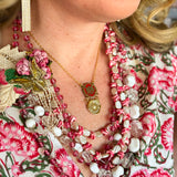 Rose Repurposed Vintage Statement Necklace