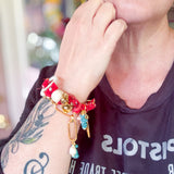 Bandana Charm Necklace/Wrap Bracelet One of a Kind