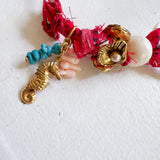 Bandana Charm Necklace/Wrap Bracelet One of a Kind