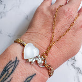 Vintage Watch Band Hand Chain Bracelet – Unique Upcycled Jewelry for Boho Style