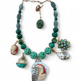 Colorful Eclectic Statement Cameo Necklace
