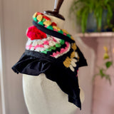 Granny Square Blanket Scarf Collar, Blanket Shawl