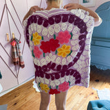 Boho Purple Peacock Chenille Boho Tunic